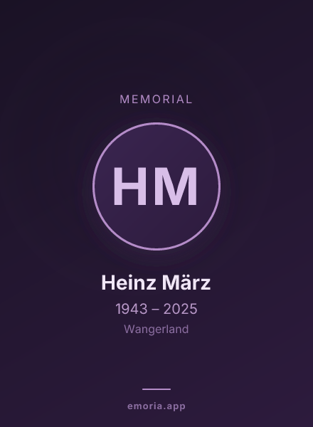 Memorial portrait of Heinz März