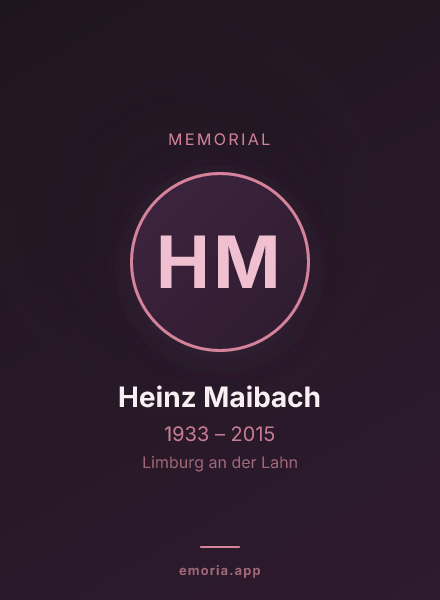 Memorial portrait of Heinz Maibach