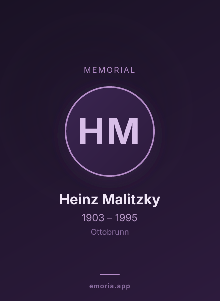 Memorial portrait of Heinz Malitzky