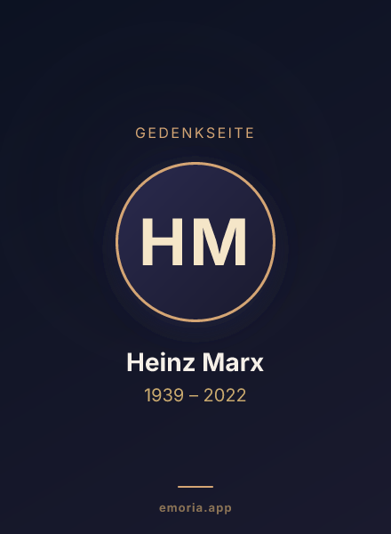 Gedenkportrait von Heinz Marx