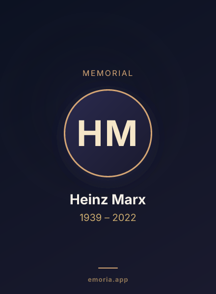 Memorial portrait of Heinz Marx