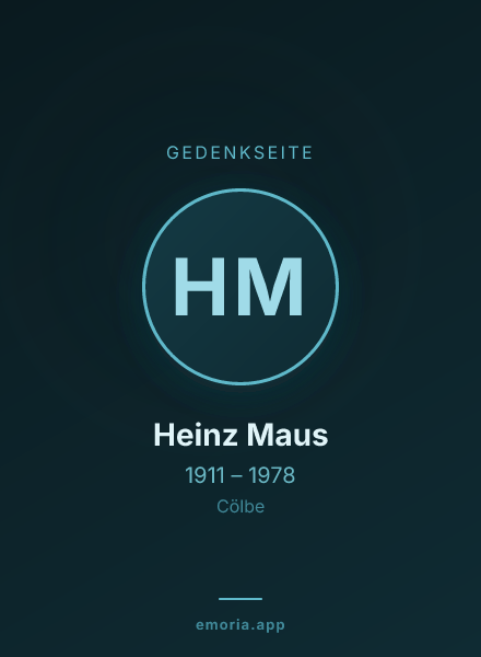 Gedenkportrait von Heinz Maus