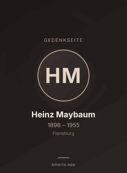 Gedenkportrait von Heinz Maybaum