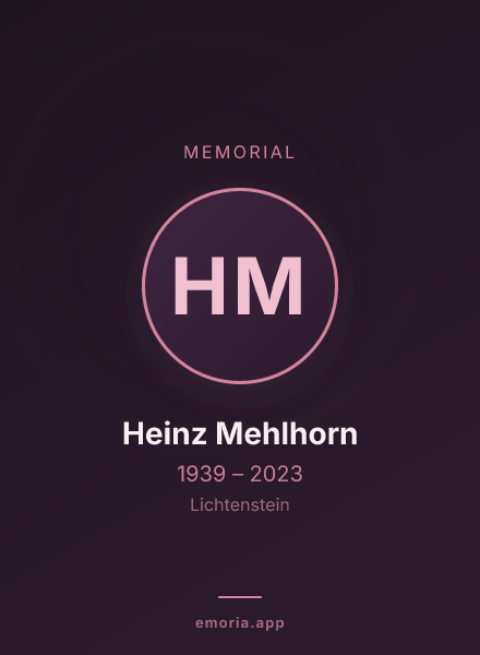 Memorial portrait of Heinz Mehlhorn