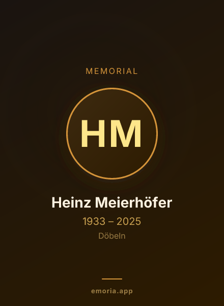 Memorial portrait of Heinz Meierhöfer