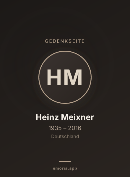 Gedenkportrait von Heinz Meixner