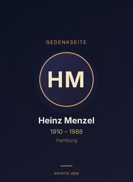 Gedenkportrait von Heinz Menzel