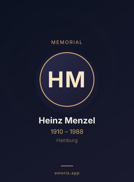 Memorial portrait of Heinz Menzel