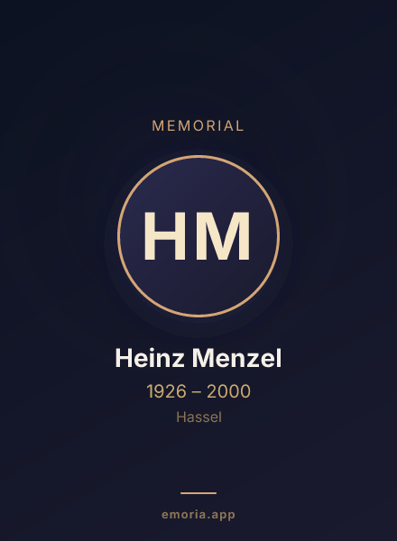 Memorial portrait of Heinz Menzel