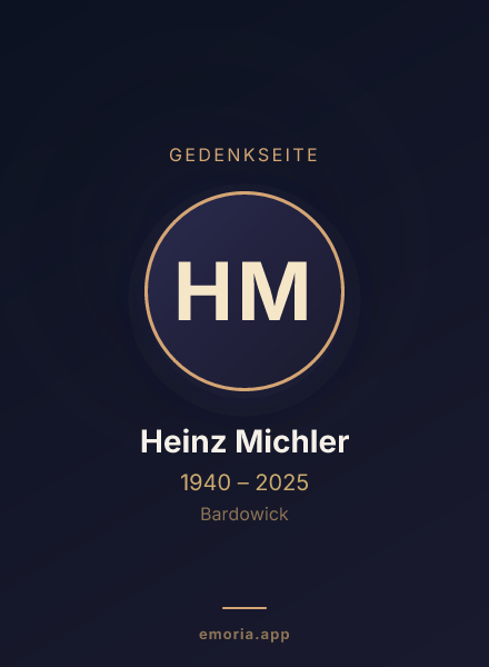 Gedenkportrait von Heinz Michler