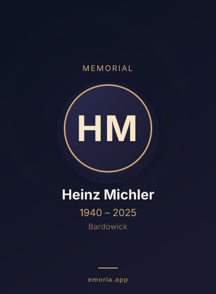 Memorial portrait of Heinz Michler