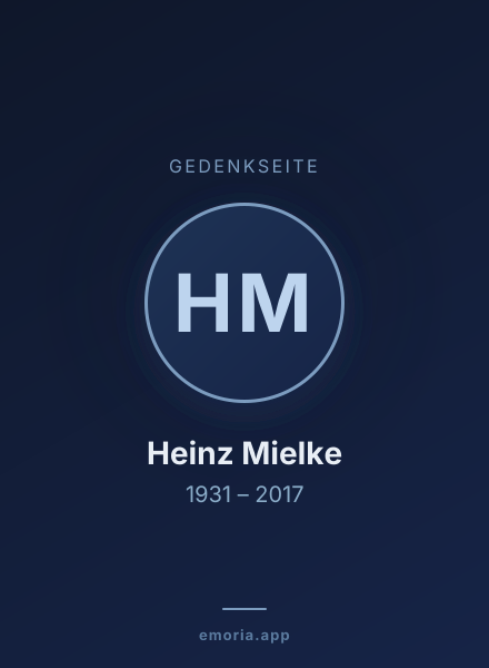 Gedenkportrait von Heinz Mielke