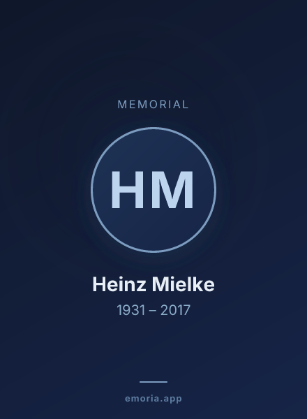 Memorial portrait of Heinz Mielke