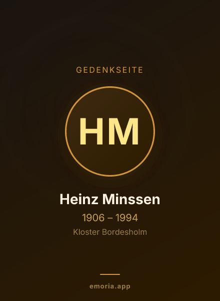 Gedenkportrait von Heinz Minssen
