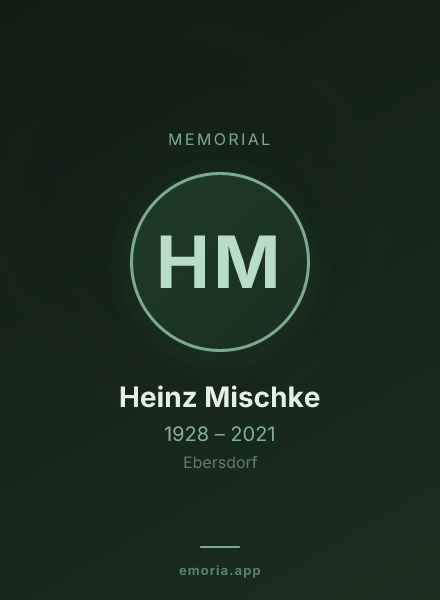 Memorial portrait of Heinz Mischke