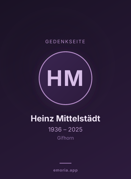 Gedenkportrait von Heinz Mittelstädt