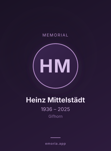 Memorial portrait of Heinz Mittelstädt