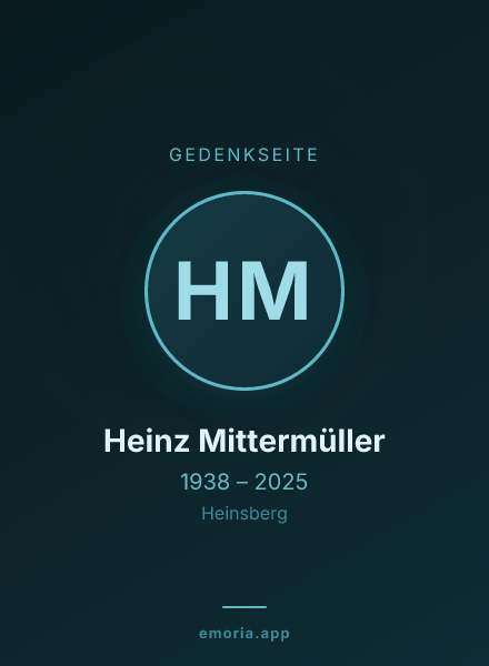 Gedenkportrait von Heinz Mittermüller