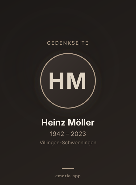 Gedenkportrait von Heinz Möller