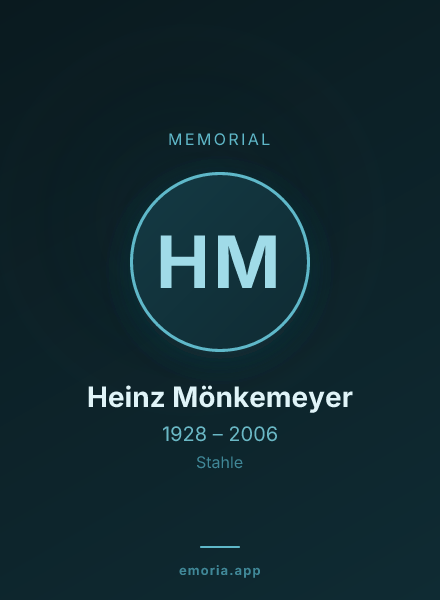 Memorial portrait of Heinz Mönkemeyer