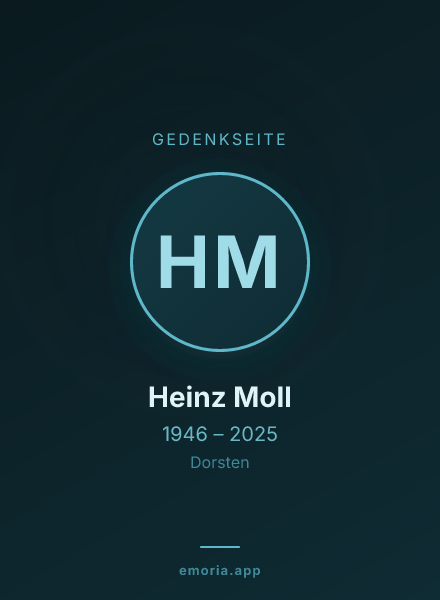 Gedenkportrait von Heinz Moll