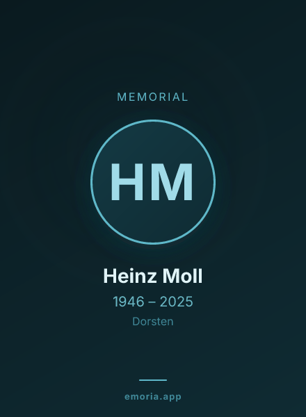 Memorial portrait of Heinz Moll