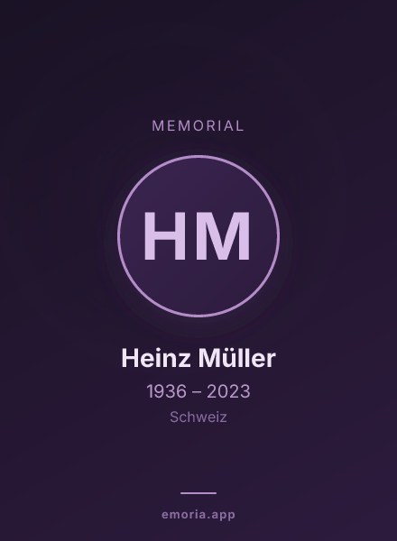 Memorial portrait of Heinz Müller