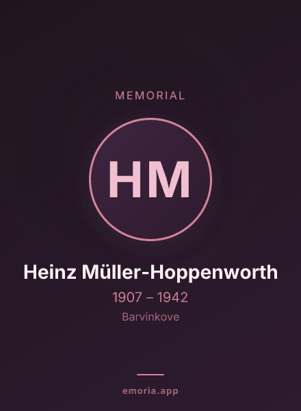 Memorial portrait of Heinz Müller-Hoppenworth