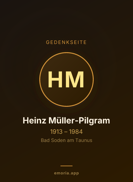 Gedenkportrait von Heinz Müller-Pilgram
