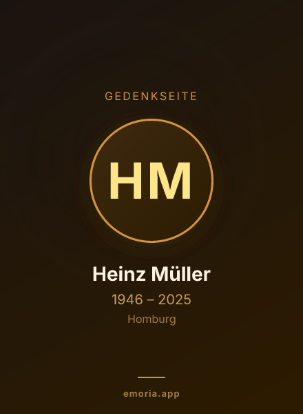 Gedenkportrait von Heinz Müller