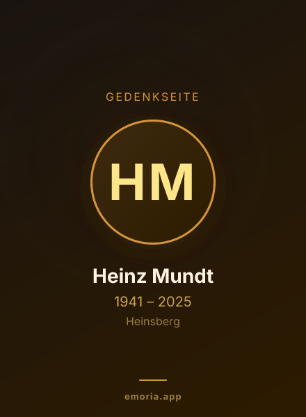 Gedenkportrait von Heinz Mundt