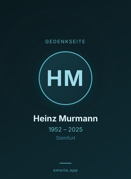 Gedenkportrait von Heinz Murmann