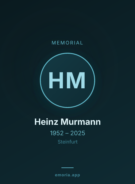 Memorial portrait of Heinz Murmann