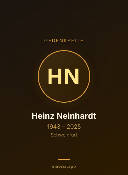 Gedenkportrait von Heinz Neinhardt