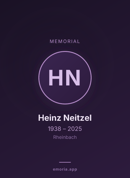 Memorial portrait of Heinz Neitzel