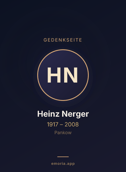 Gedenkportrait von Heinz Nerger