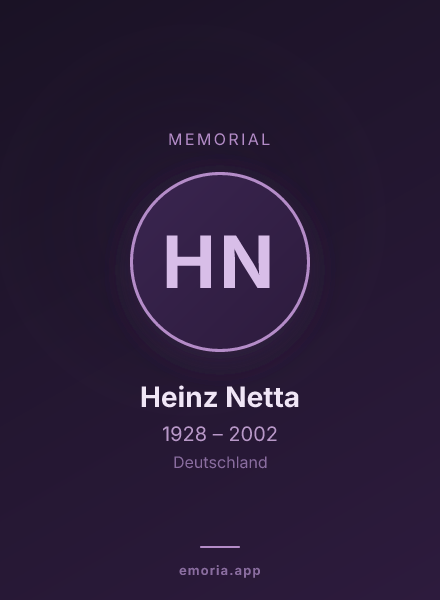 Memorial portrait of Heinz Netta