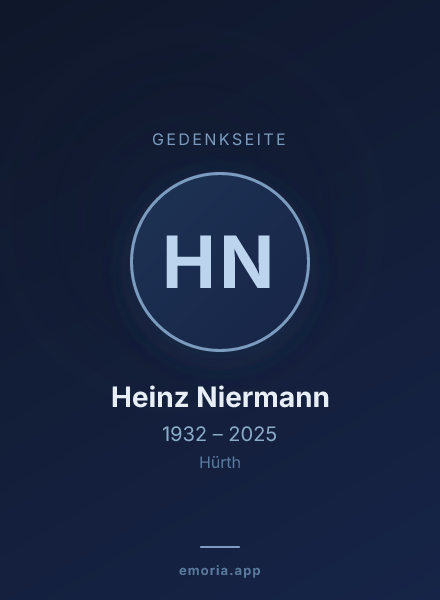Gedenkportrait von Heinz Niermann