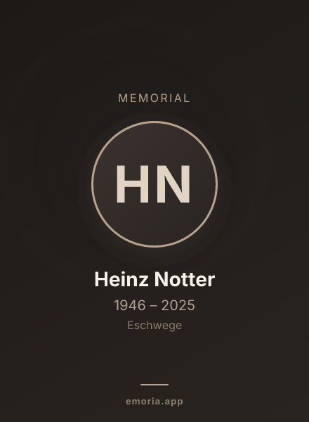 Memorial portrait of Heinz Notter