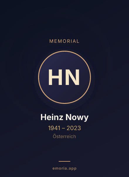 Memorial portrait of Heinz Nowy