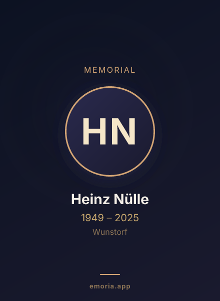 Memorial portrait of Heinz Nülle
