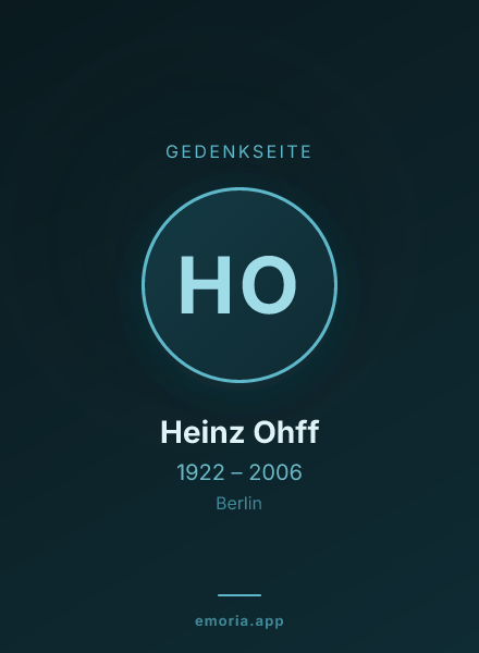 Gedenkportrait von Heinz Ohff