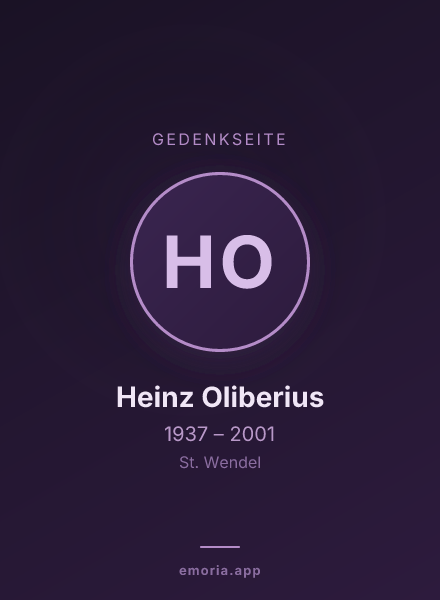 Gedenkportrait von Heinz Oliberius
