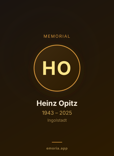 Memorial portrait of Heinz Opitz