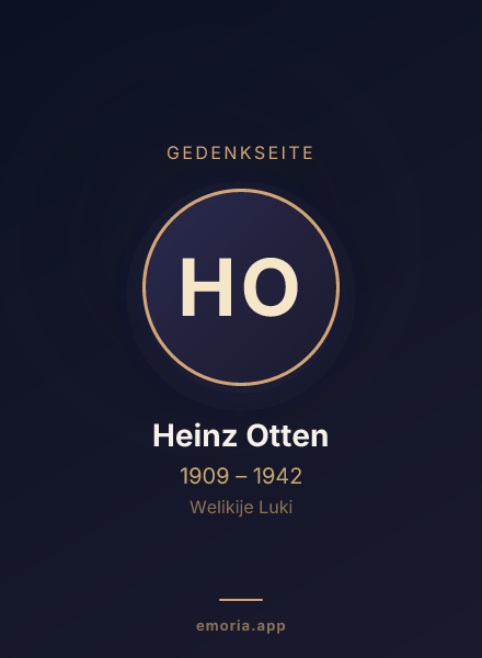 Gedenkportrait von Heinz Otten