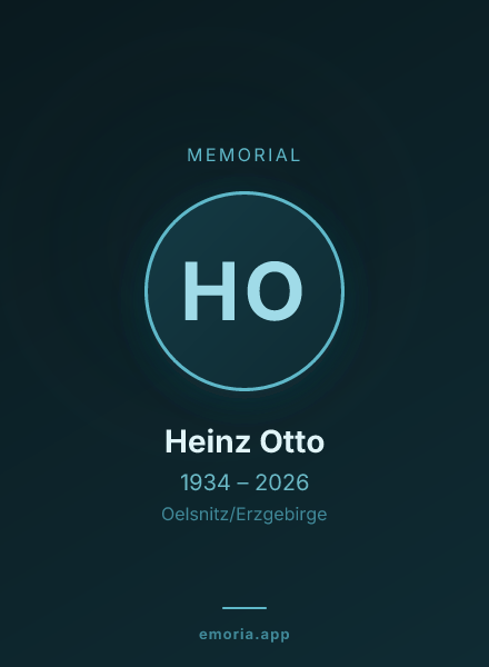 Memorial portrait of Heinz Otto
