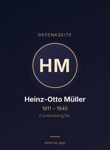 Gedenkportrait von Heinz-Otto Müller