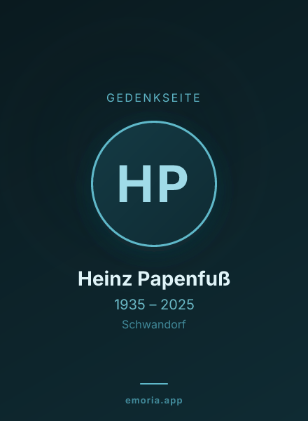 Gedenkportrait von Heinz Papenfuß