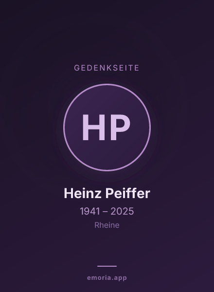 Gedenkportrait von Heinz Peiffer