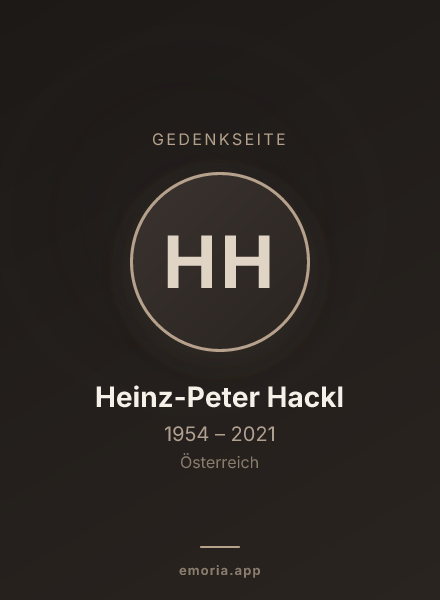 Gedenkportrait von Heinz-Peter Hackl